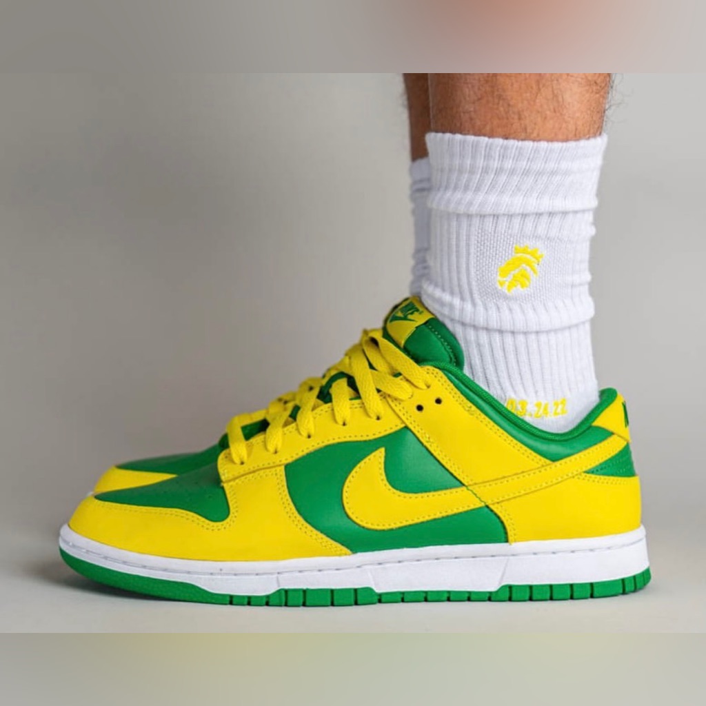 Nike Dunk Low Reverse Brazil Apple Green/Yellow Strike-White Dv0833-300